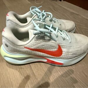 Nike White and Light Blue Sneakers